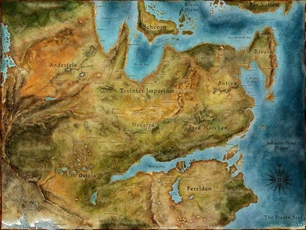 Thedas map puzzle online from photo