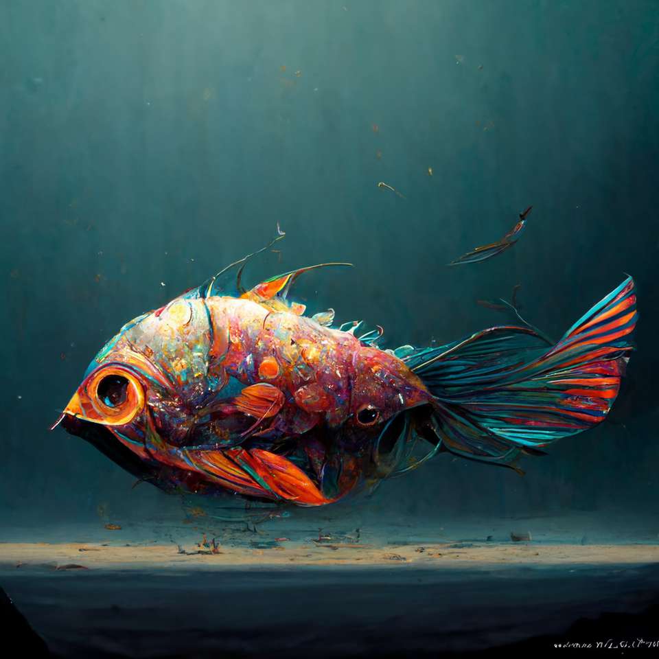 swimming fish puzzle online from photo