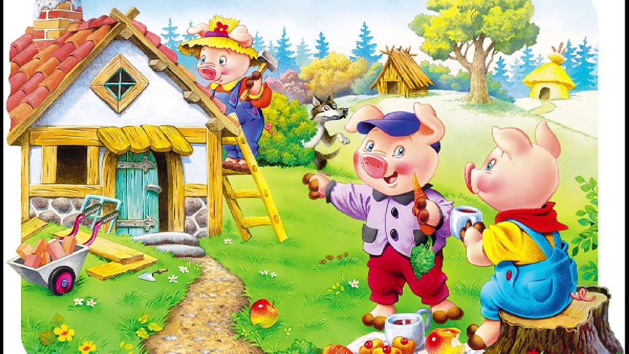 Three Little Pigs puzzle online from photo