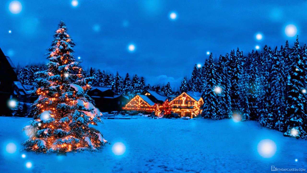 christmas scenery puzzle online puzzle