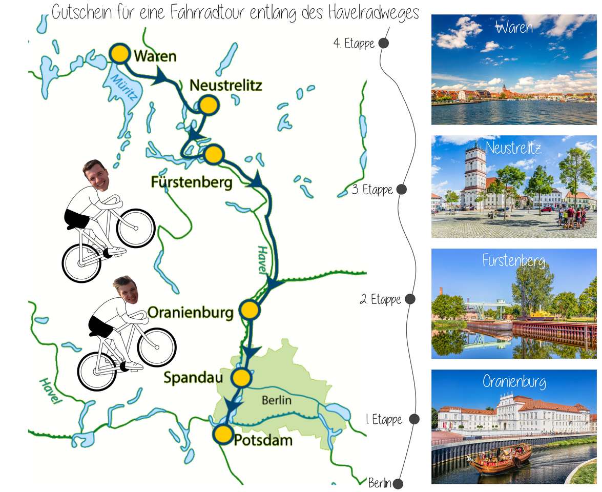 Fahrradtour puzzle online from photo
