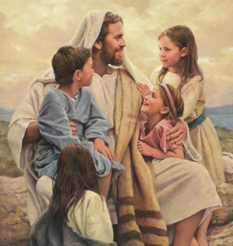 Kristus och barnen Pussel online