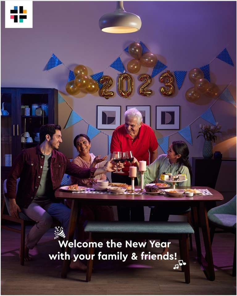 A VERY HAPPY NEW YEAR FROM GODREJ FAMILY puzzle online from photo