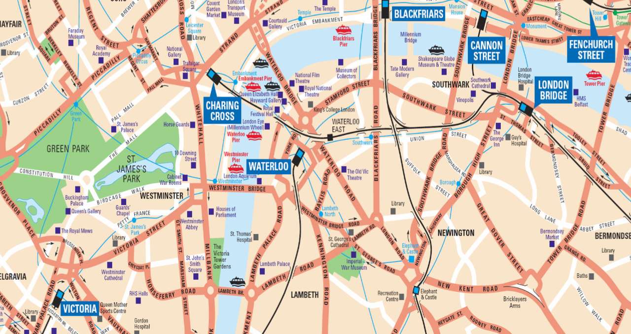 Mapa de Londres 2 puzzle online a partir de foto