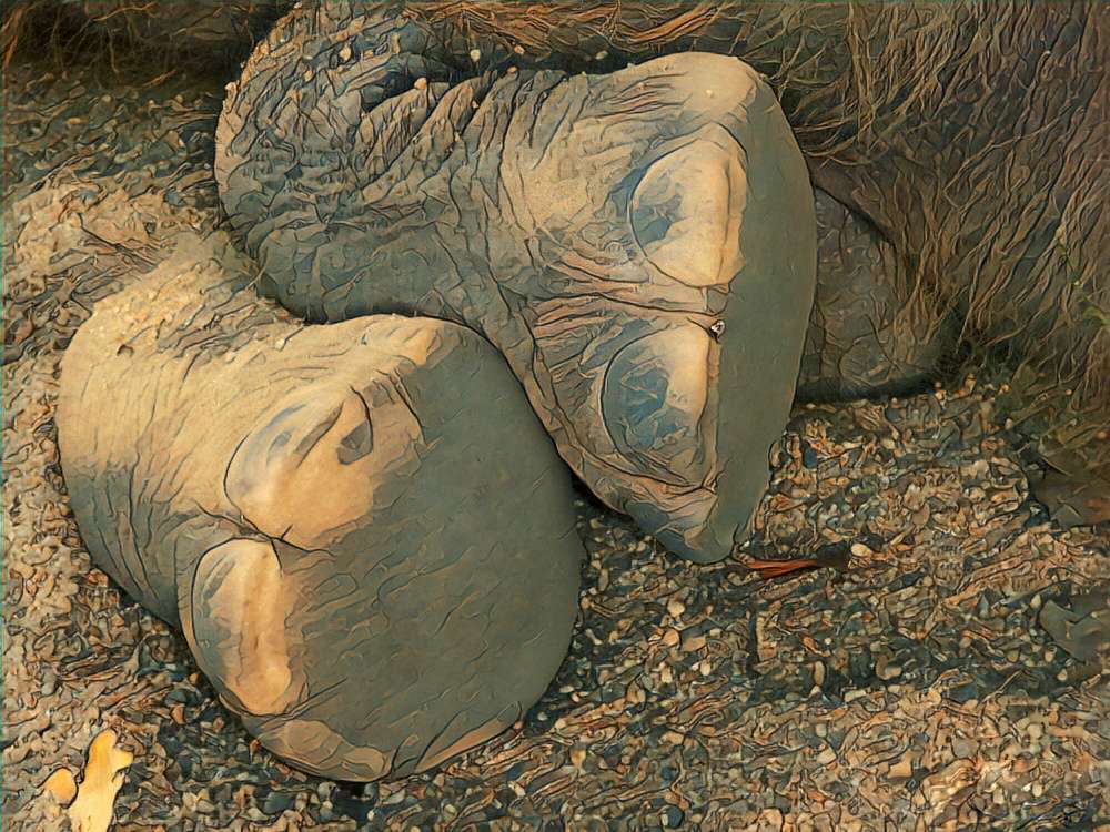 Златни слонски крака онлайн пъзел
