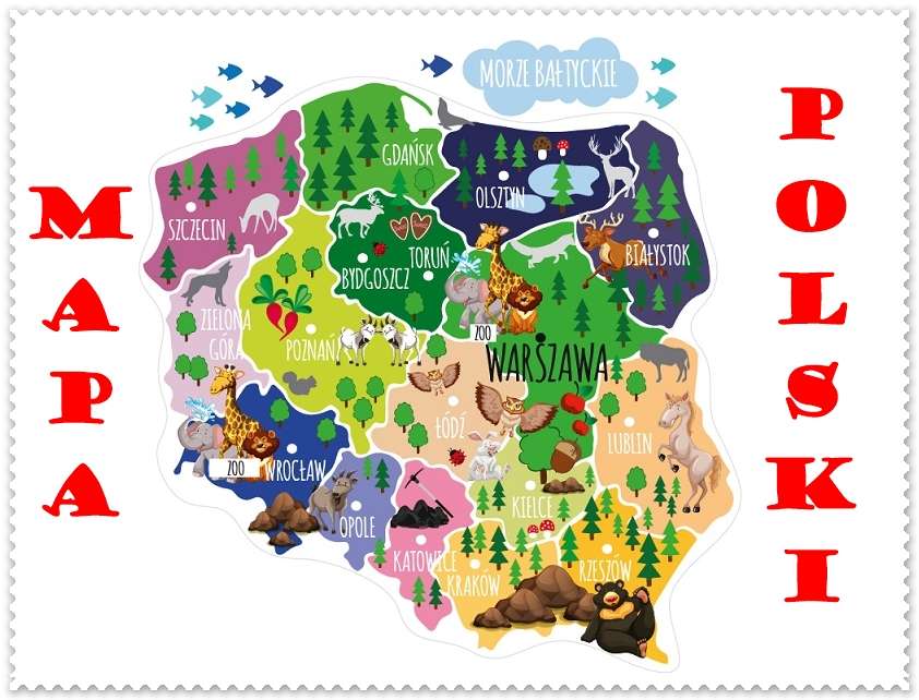 Mapa Polski online puzzel