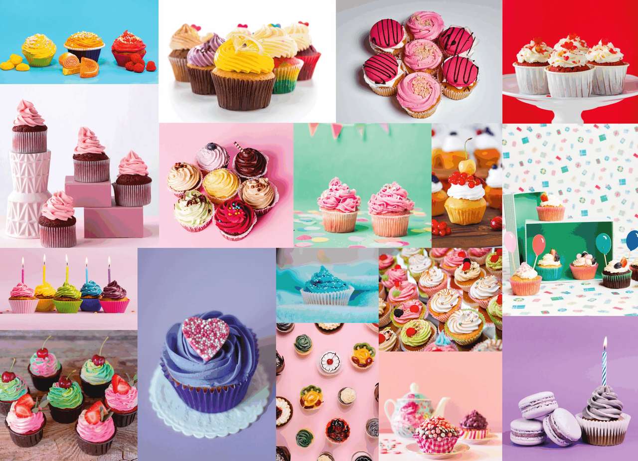 Collage di cupcake puzzle online