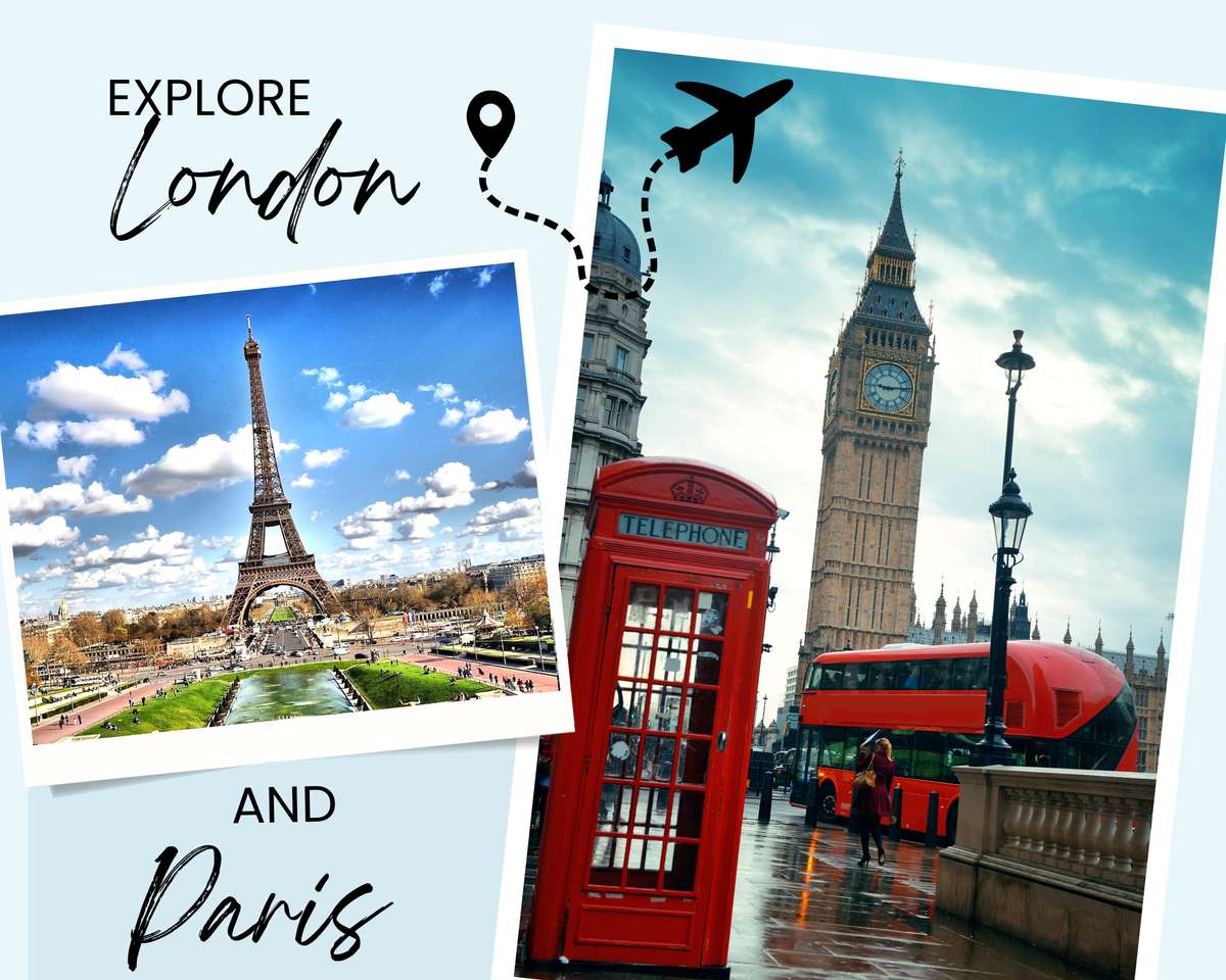 London-Paris pussel online från foto