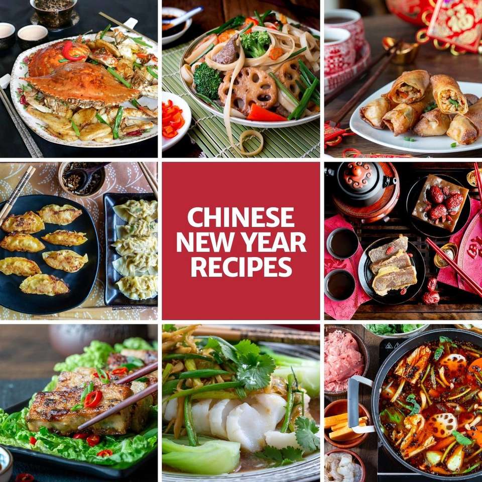 čínská novoroční večeře puzzle online z fotografie