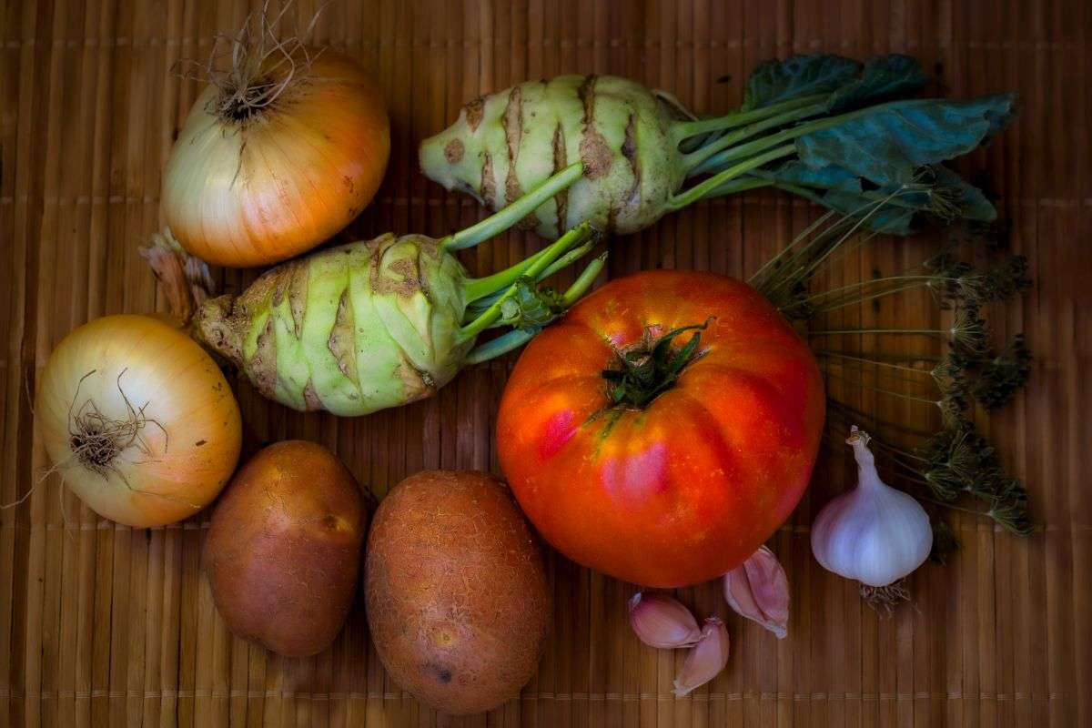 Stilleben med grönsaker Pussel online
