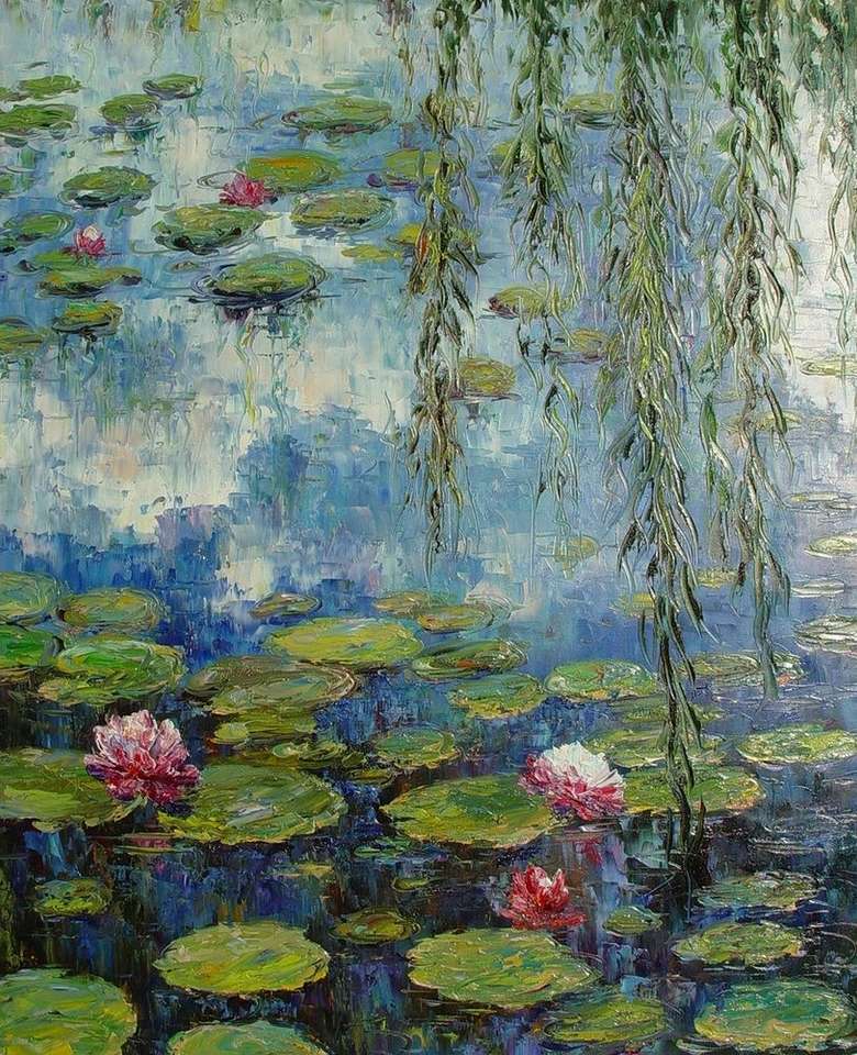 Waterlelies schilderij serie online puzzel