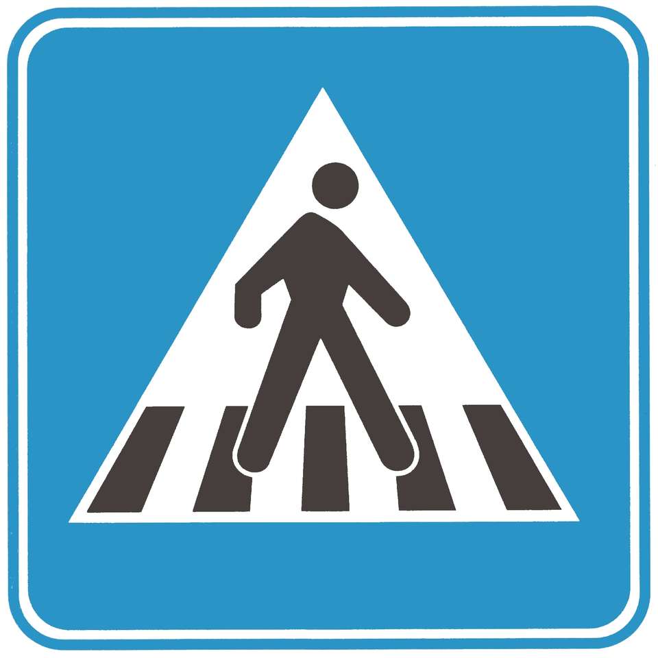 Road sign puzzle online from photo