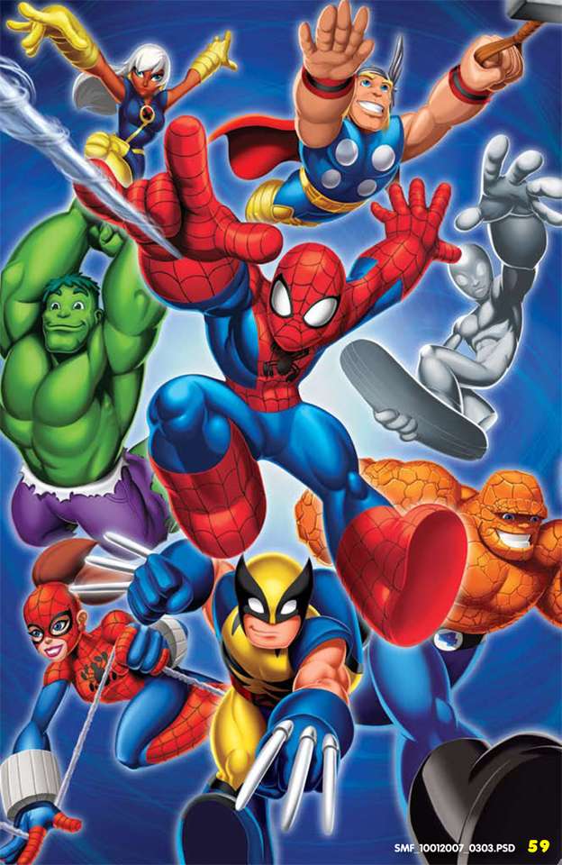 Marvel szuperhősök online puzzle