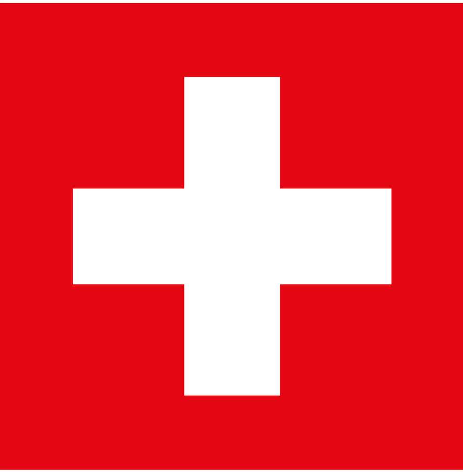 švýcarská vlajka puzzle online z fotografie