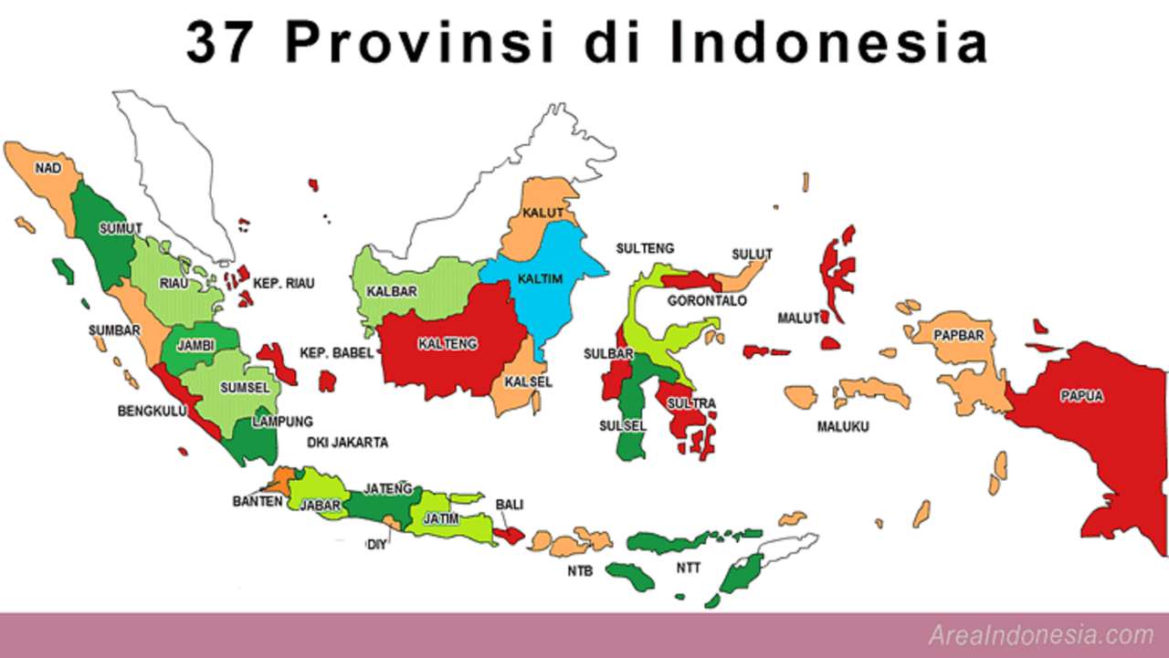 Peta Indonésie online puzzle