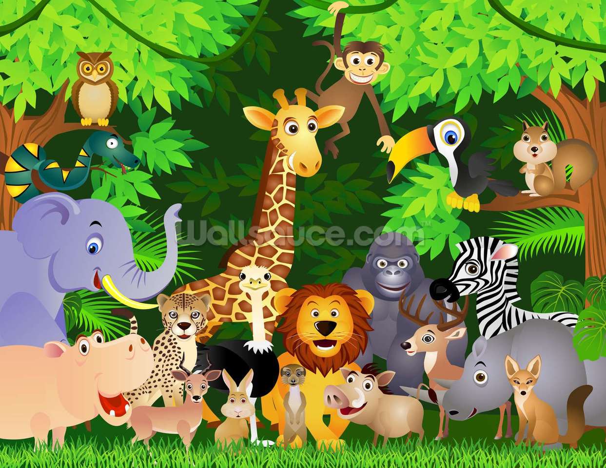 животинска джунгла онлайн пъзел