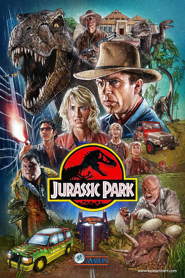 Jurassic Park-poster online puzzel