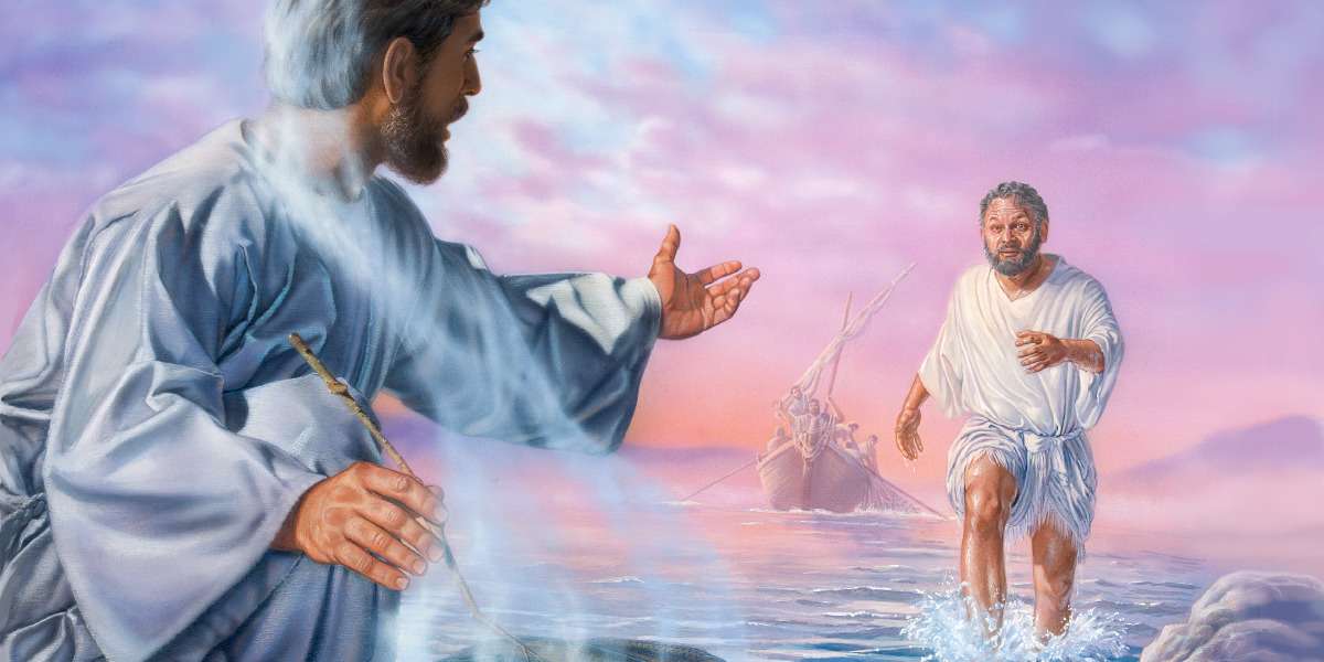 Ісус і Петро скласти пазл онлайн з фото