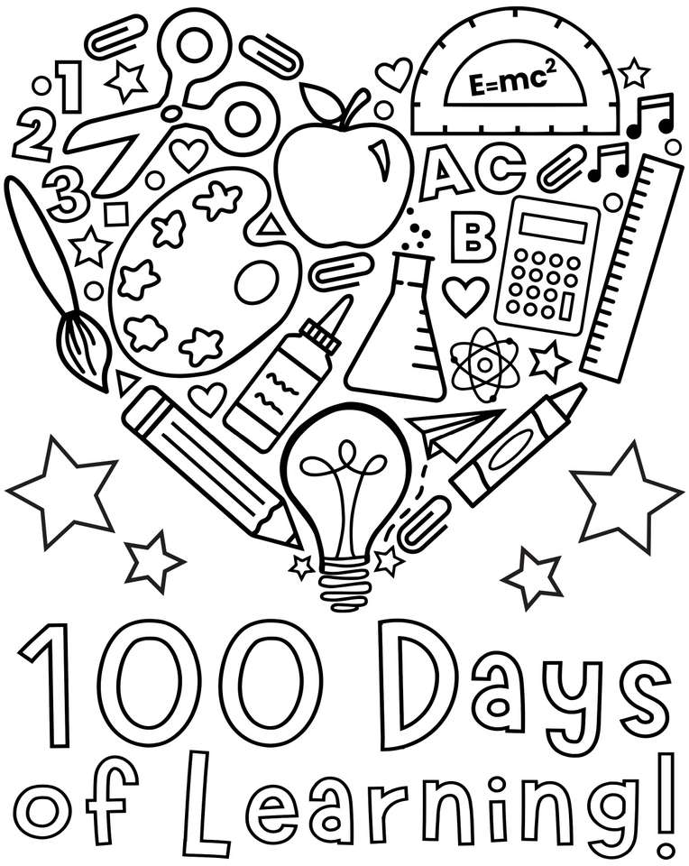 día 100 de la escuela puzzle online a partir de foto
