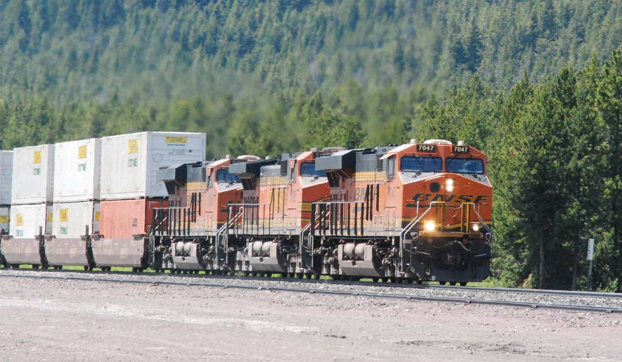 Vlak v Montaně puzzle online z fotografie