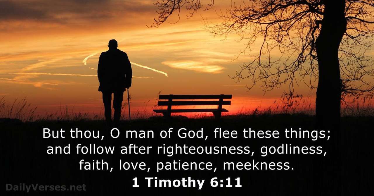 1 Тимотей 6:11 онлайн пъзел