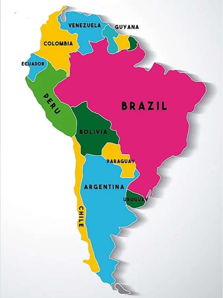 Южная Америка онлайн-пазл