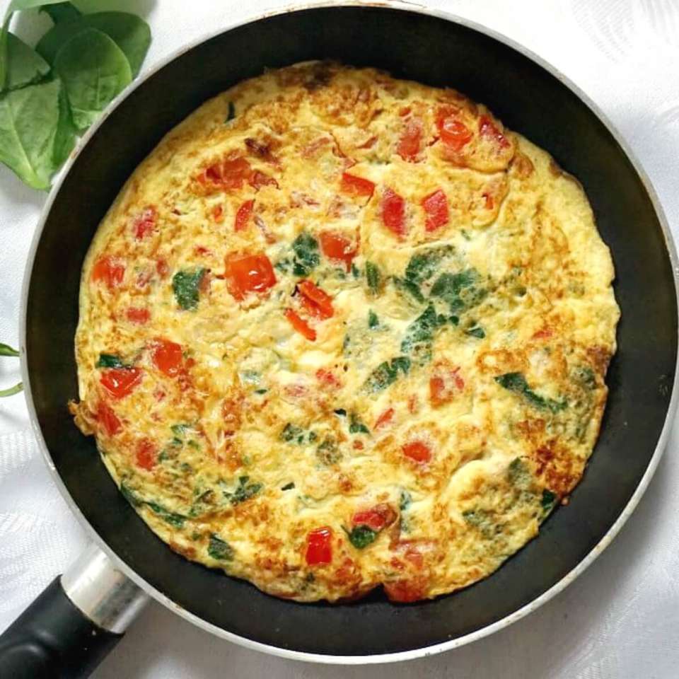 Ägg omelett pussel online från foto