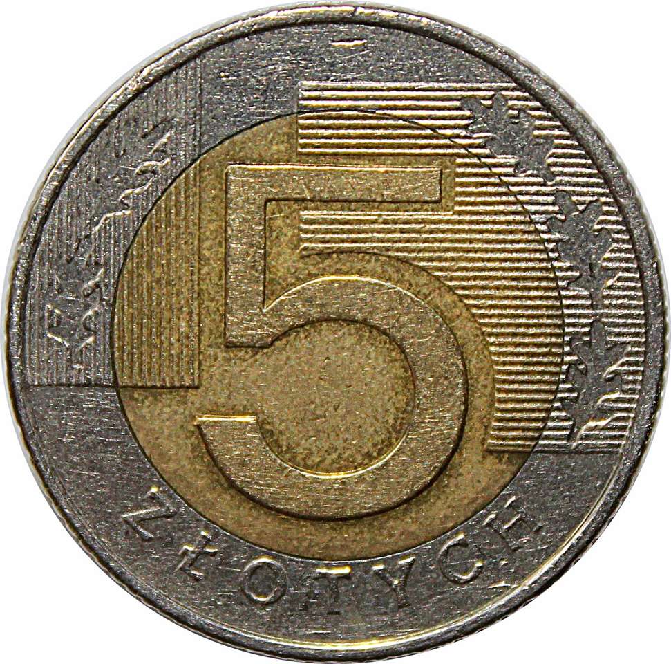 moeda de 5 PLN puzzle online a partir de fotografia