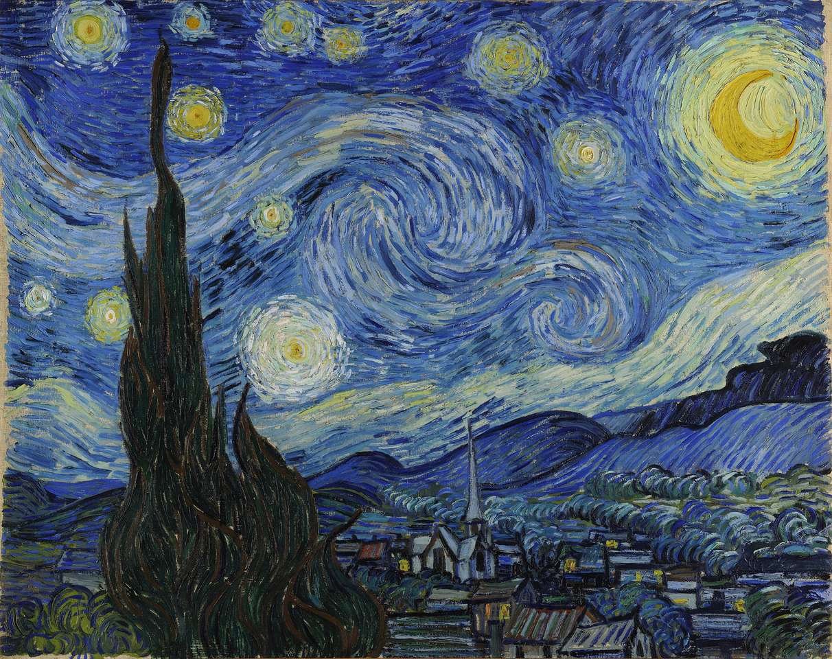 starry night puzzle online from photo