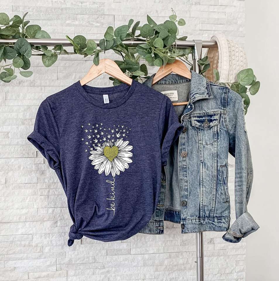 Wees vriendelijk Daisy Unisex T-shirt online puzzel