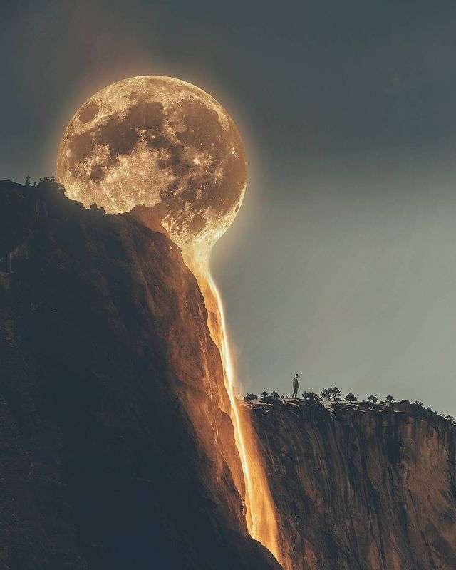 Månens fall pussel online från foto