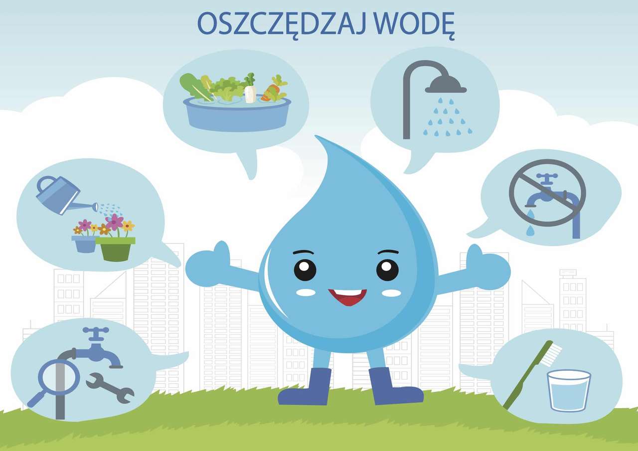 ahorrar agua puzzle online a partir de foto