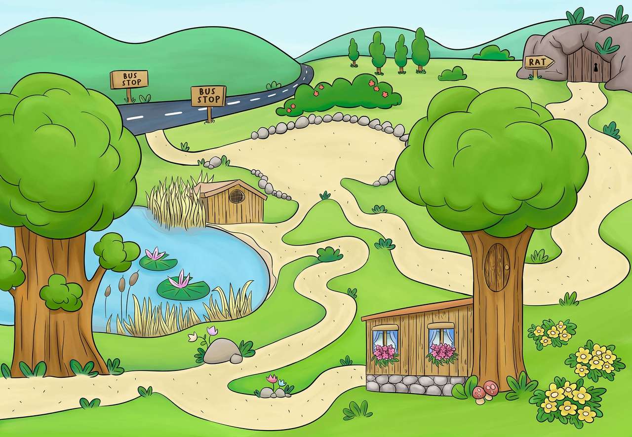 Farbiger Wald Online-Puzzle