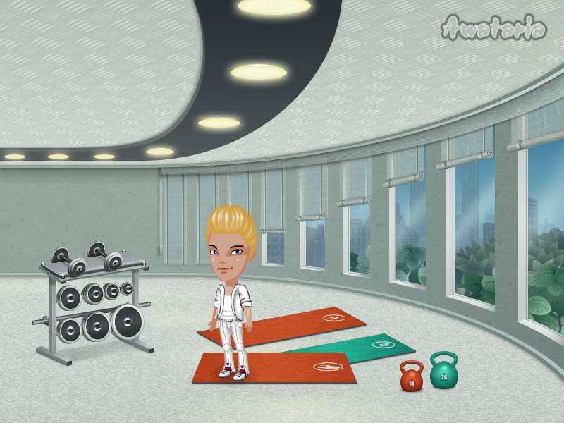 Ava at the gym. Old times. online puzzle