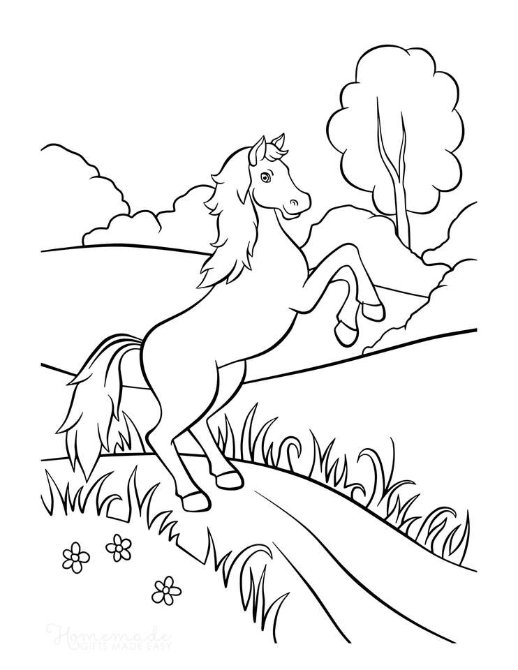 馬のパズル 写真からオンラインパズル