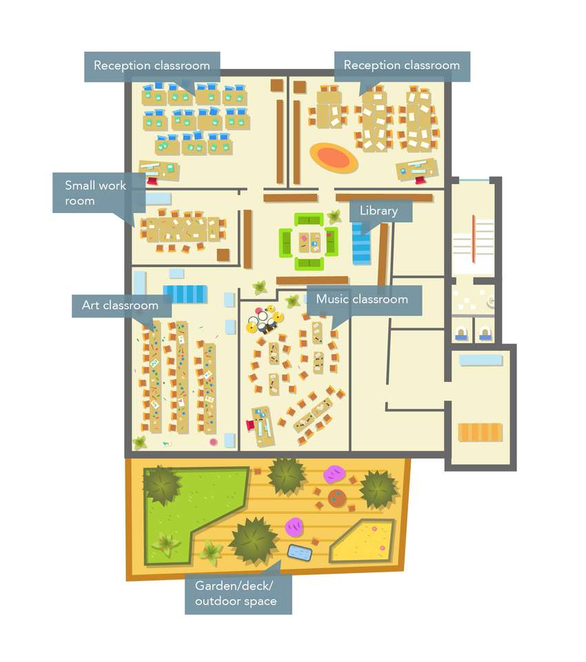 Primary School Map puzzle online from photo