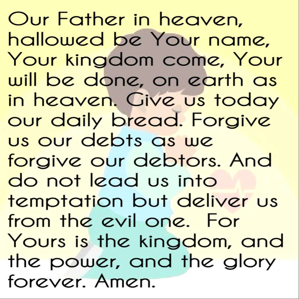 the Lord's prayer puzzle online from photo