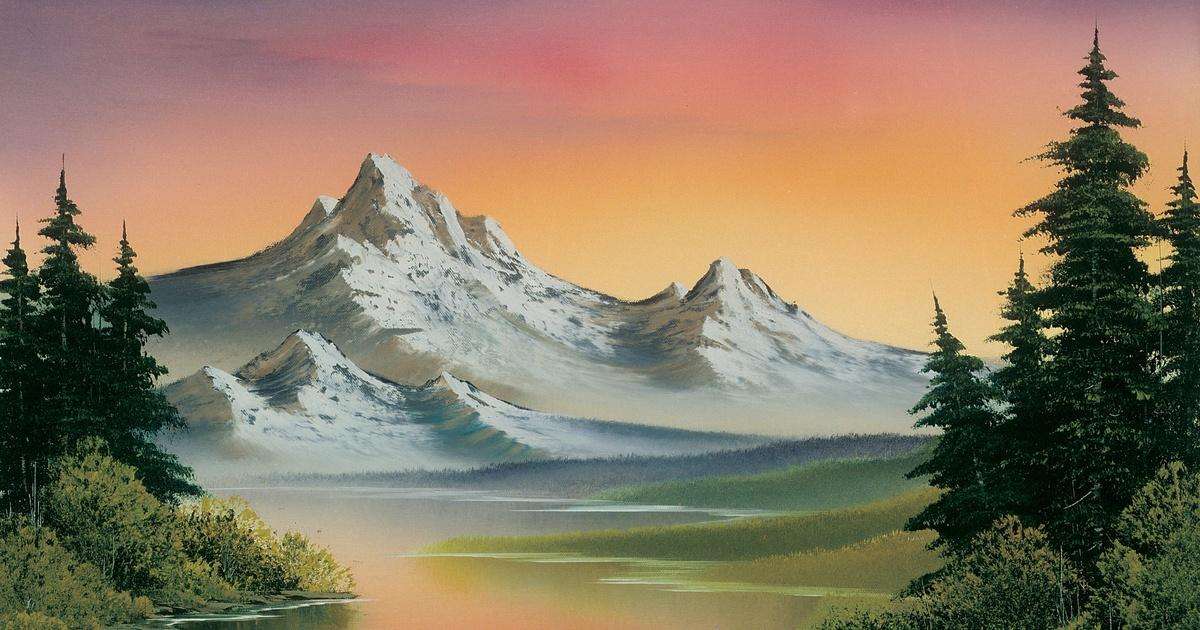 Bob Ross puzzle online fotóról