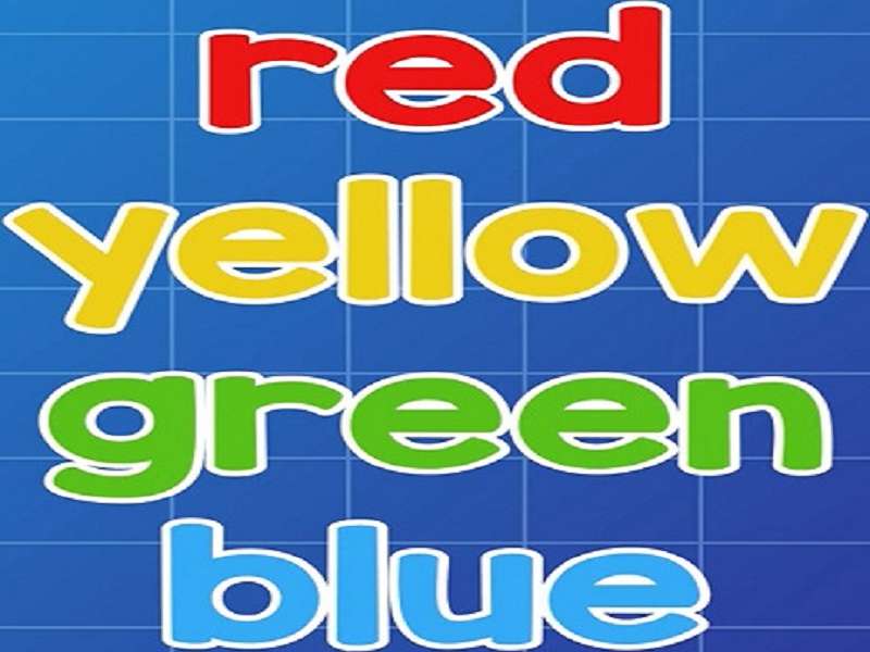 röd gul grön blå pussel online från foto