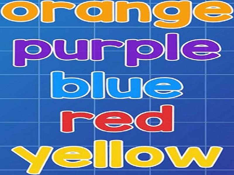 orange lila blå röd gul Pussel online