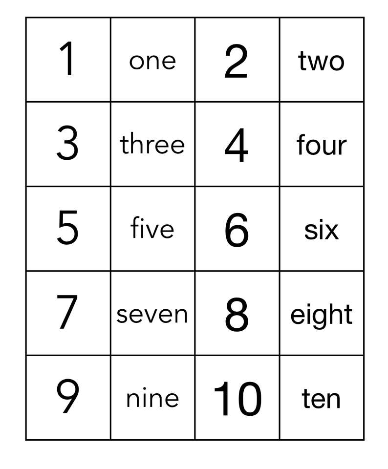 Corrispondenza numerica puzzle online