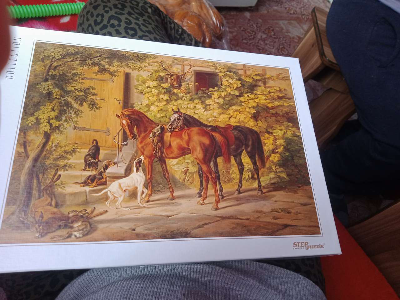 Horses on the porch. puzzle online from photo