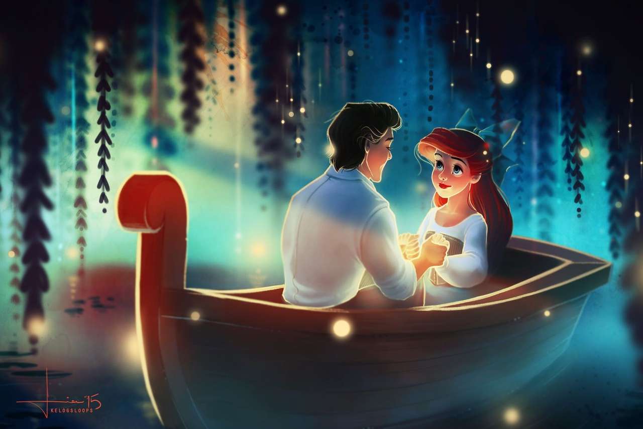 ariel and eric boat puzzle online from photo