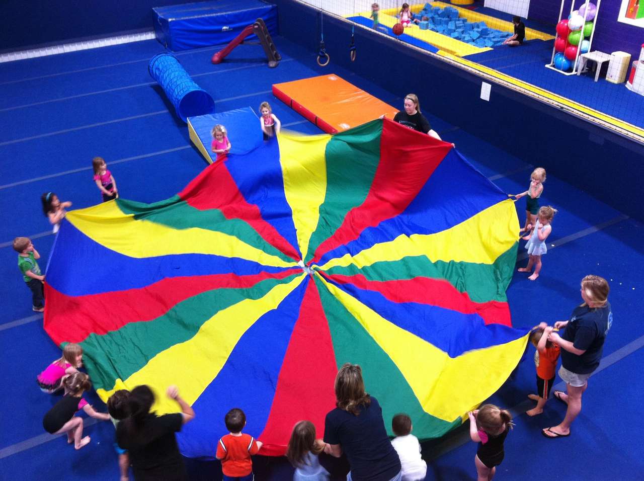 parachutetijd bij gymnastiek online puzzel