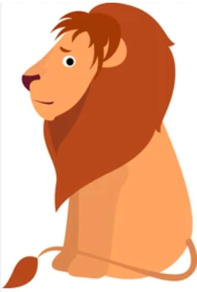 Lion effrayé puzzle en ligne