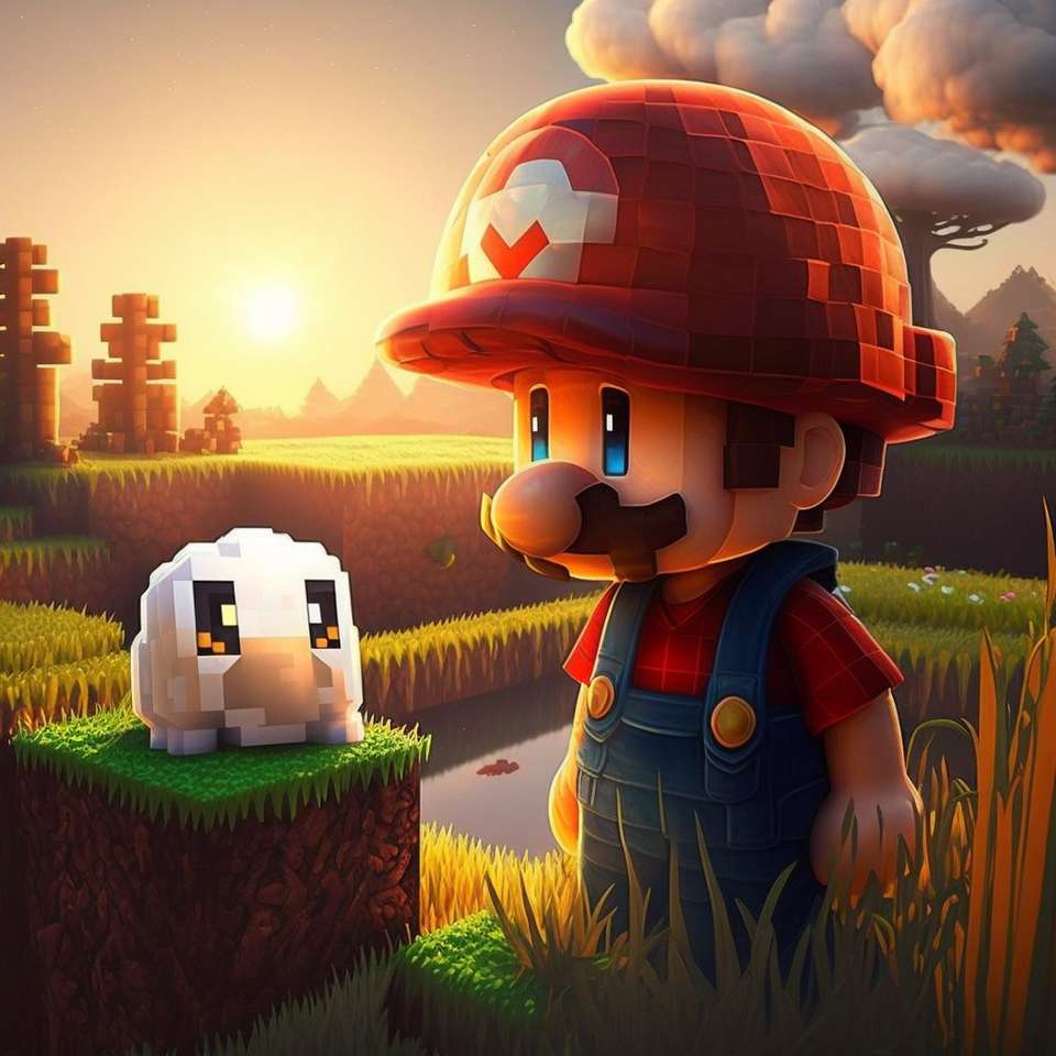 Super Mario Sunset Puzzle онлайн пъзел от снимка