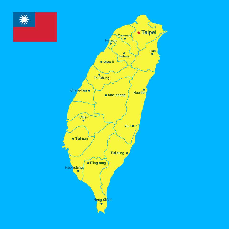 Taiwan Island puzzle online from photo