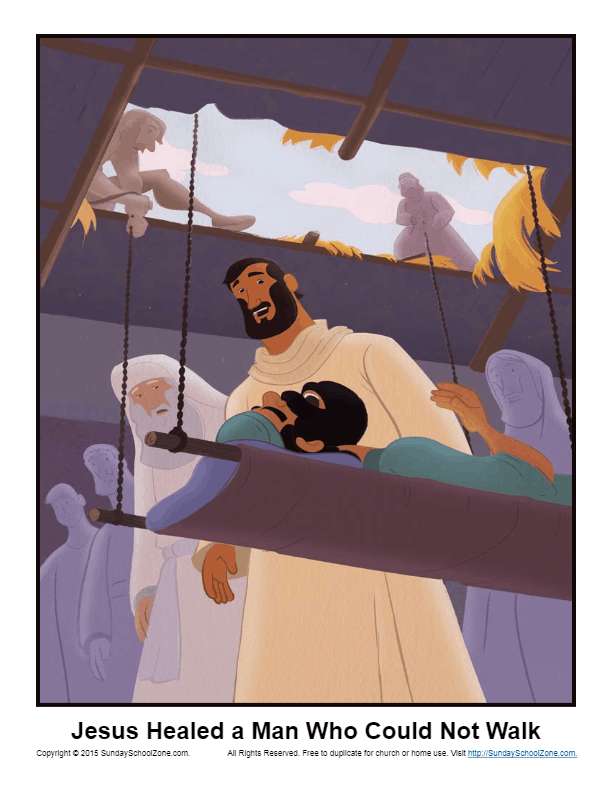 Isus vindecă pe omul care nu poate merge puzzle online din fotografie