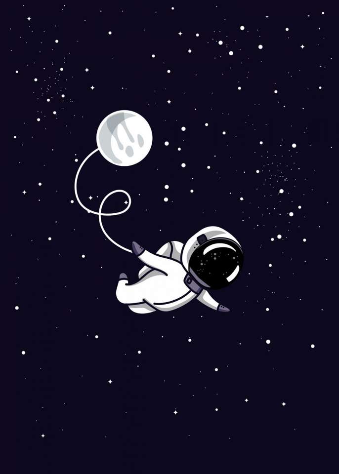 Astronaut i rymden Pussel online