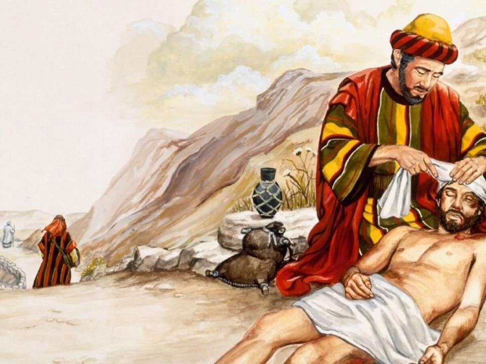 The Good Samaritan puzzle online from photo